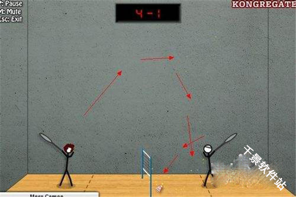 火柴人打羽毛球